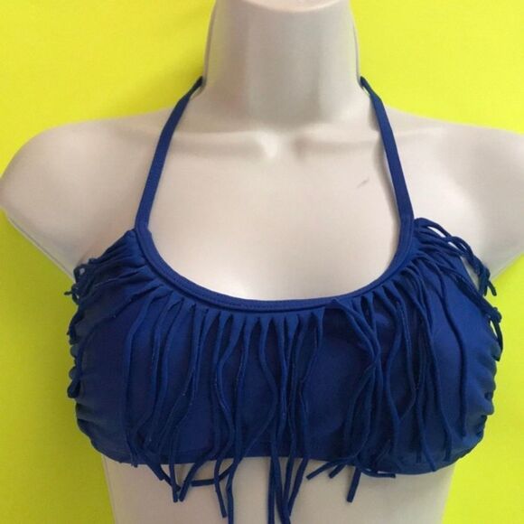 Fringe Bikini Top Blue - Picture 6 of 7
